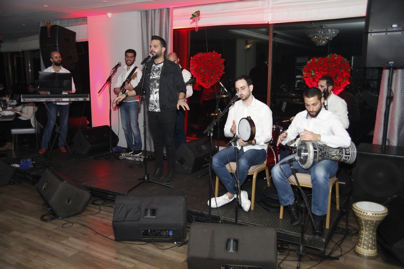 Charbel Khalil and the band at Burj on Bay 